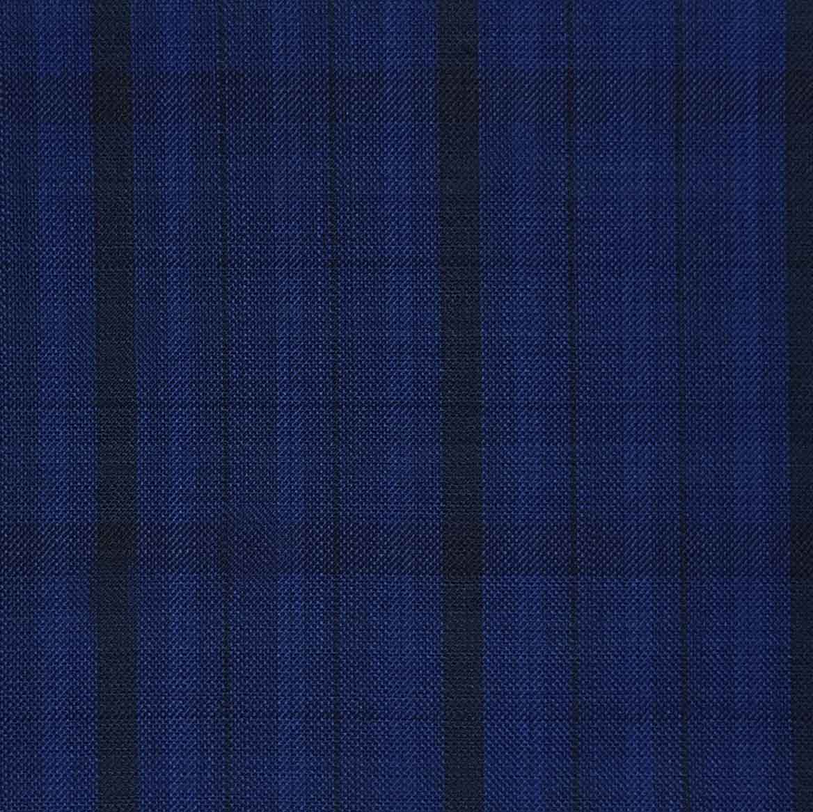 Royal Blue With Rust Windowpane
