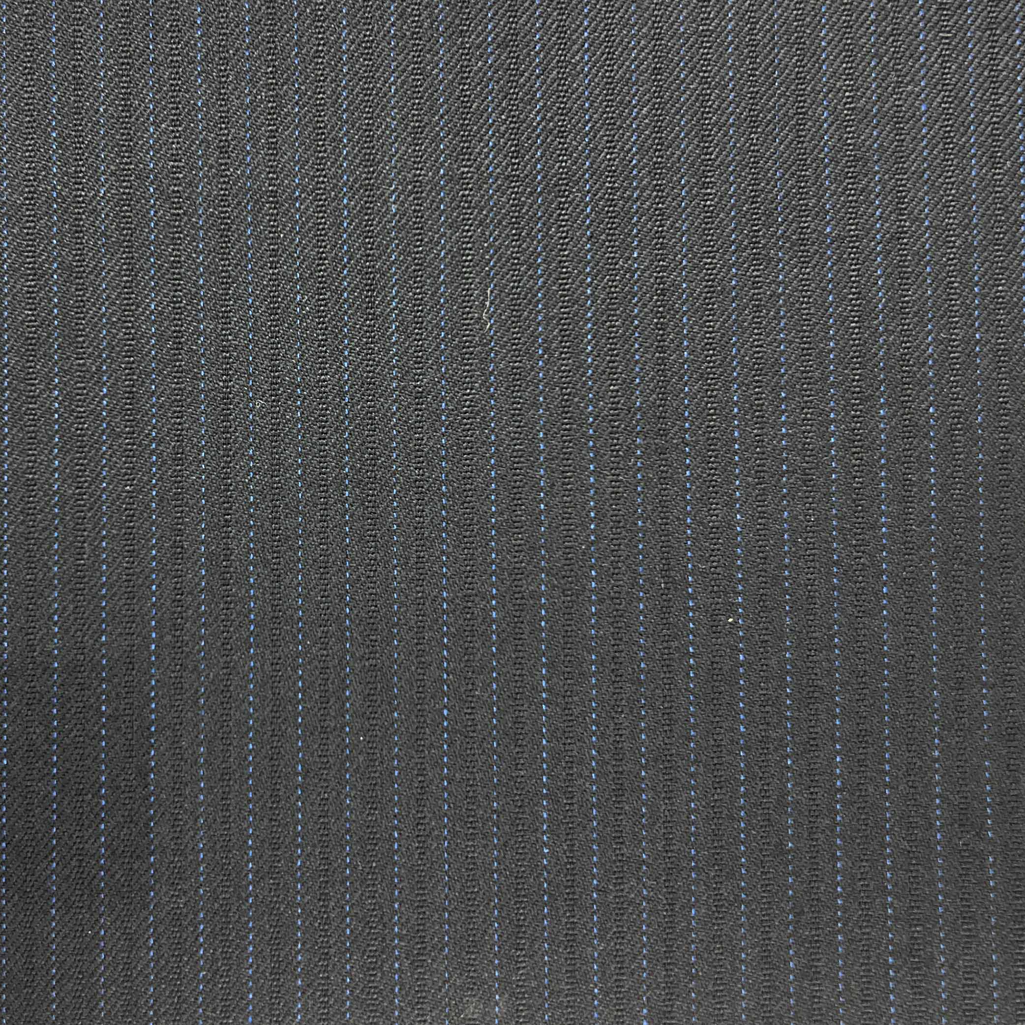 Westwood Hart Online Custom Hand Tailor Suits Sportcoats Trousers Waistcoats Overcoats Black With Sky Blue Pinstripes Design