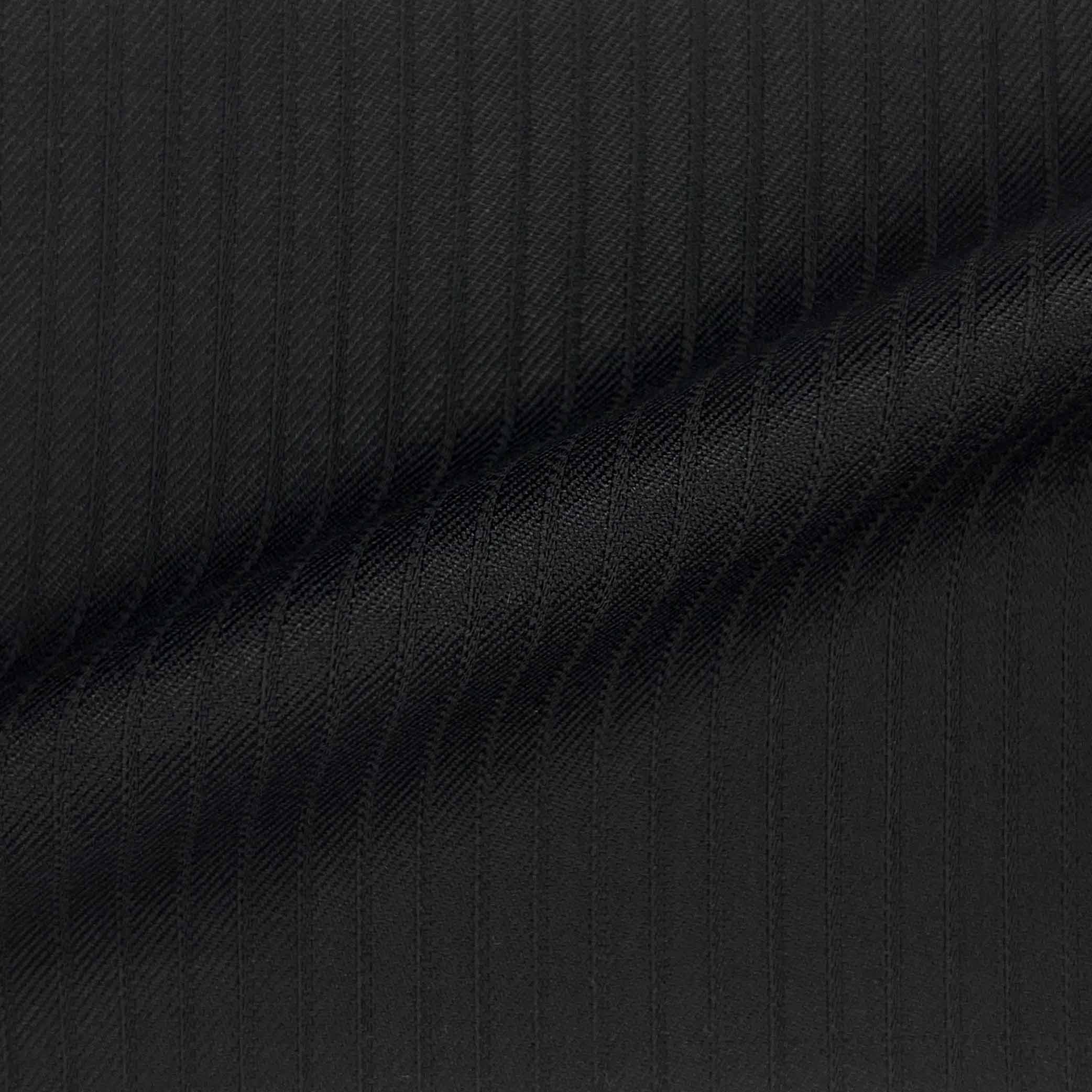 Westwood Hart Online Custom Hand Tailor Suits Sportcoats Trousers Waistcoats Overcoats Black Narrow Self Stripes Design