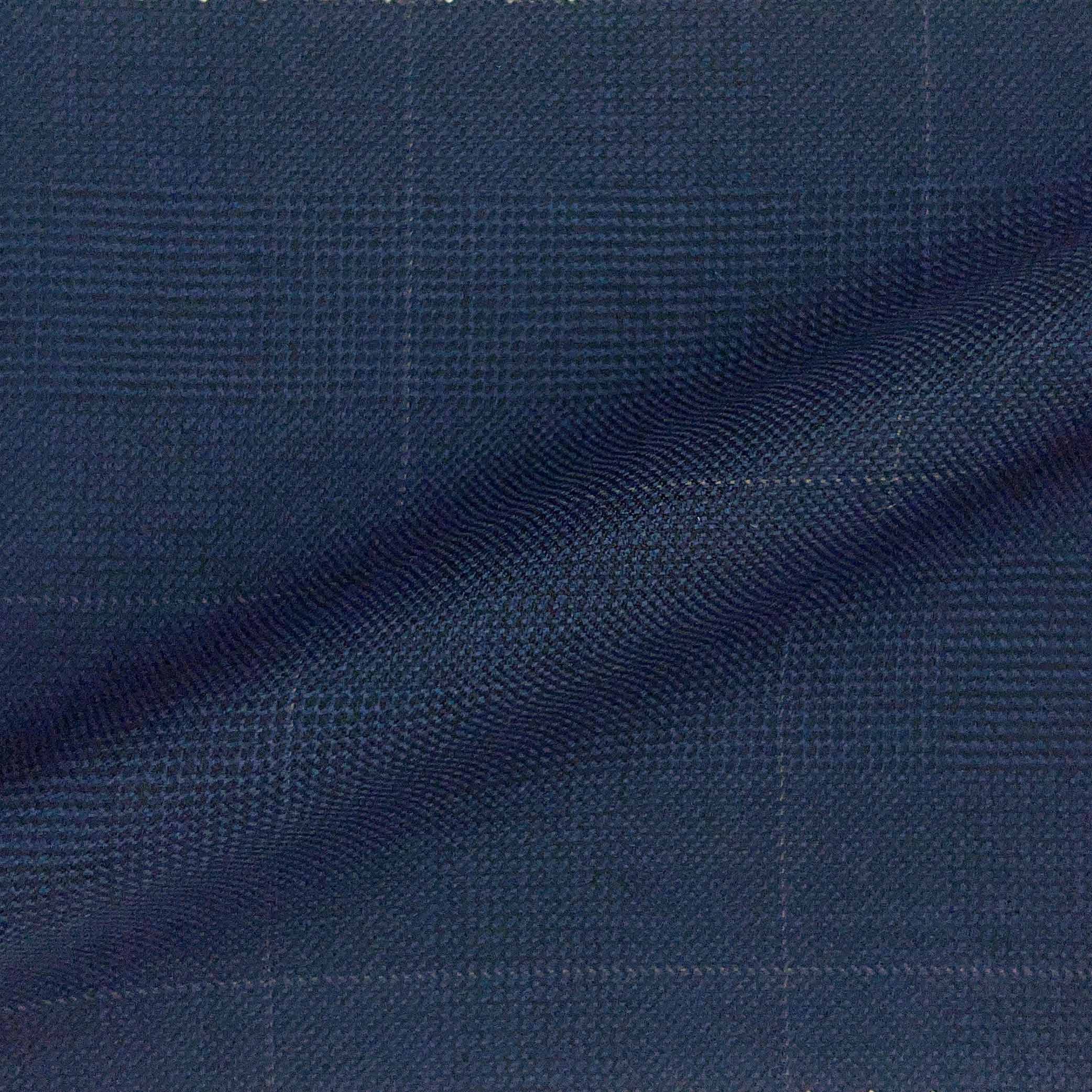 Westwood Hart Online Custom Hand Tailor Suits Sportcoats Trousers Waistcoats Overcoats Denim Blue Grey WINDOWPANE PRINCE OF WALES GLEN PLAID Design