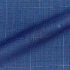 Westwood Hart Online Custom Hand Tailor Suits Sportcoats Trousers Waistcoats Overcoats Steel Blue Windowpane Windowpane Design