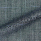 Westwood Hart Online Custom Hand Tailor Suits Sportcoats Trousers Waistcoats Overcoats Steel Grey With Fine Blue Windowpane Design