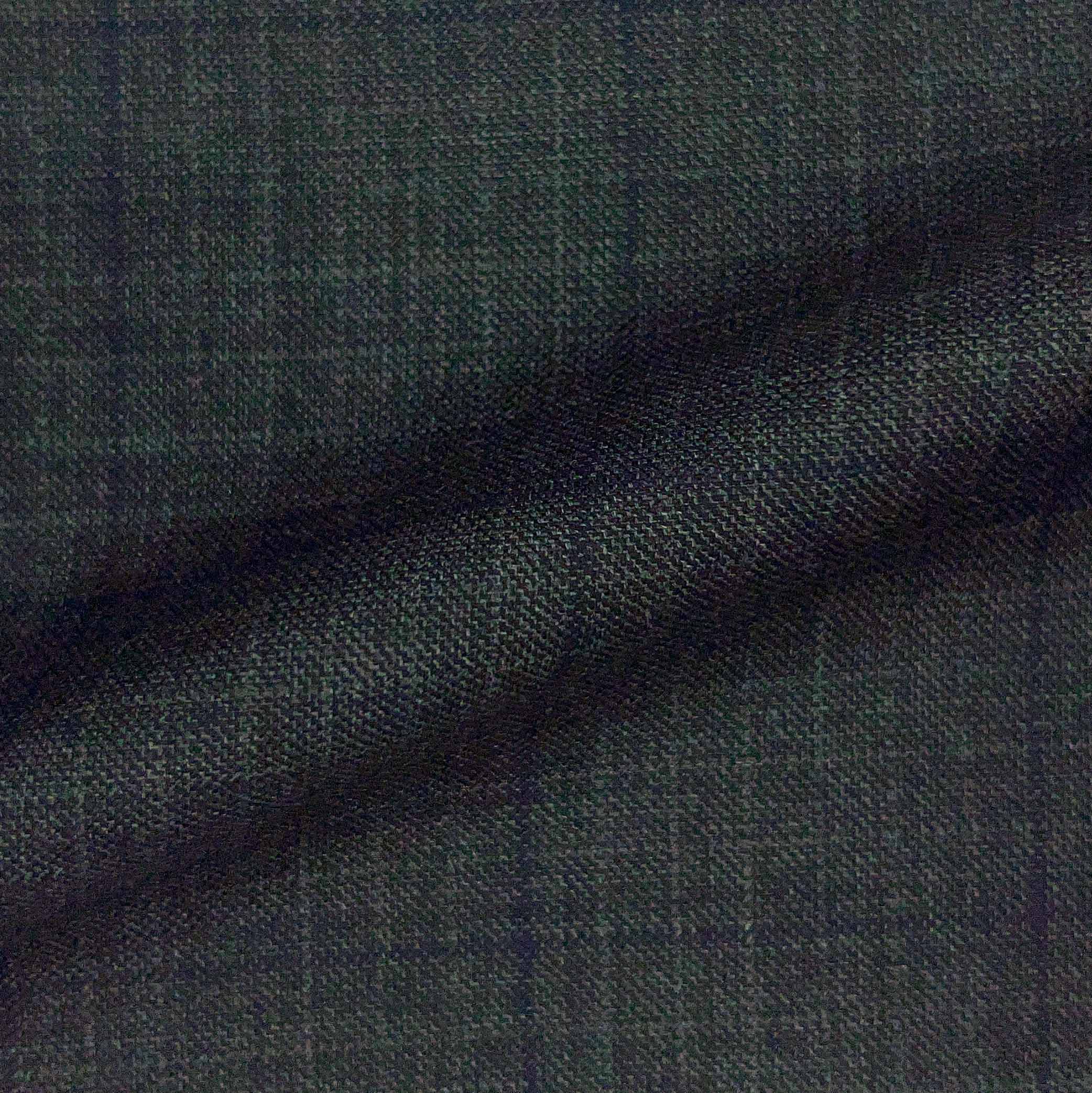 Westwood Hart Online Custom Hand Tailor Suits Sportcoats Trousers Waistcoats Overcoats Charcoal Grey With Midnight Blue Windowpane Design