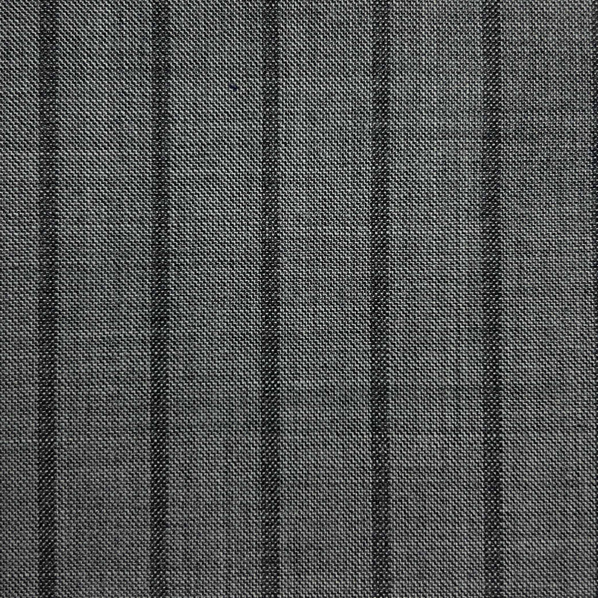 Westwood Hart Online Custom Hand Tailor Suits Sportcoats Trousers Waistcoats Overcoats Silver Grey With 3/4" Wide Bold Self Stripes Design