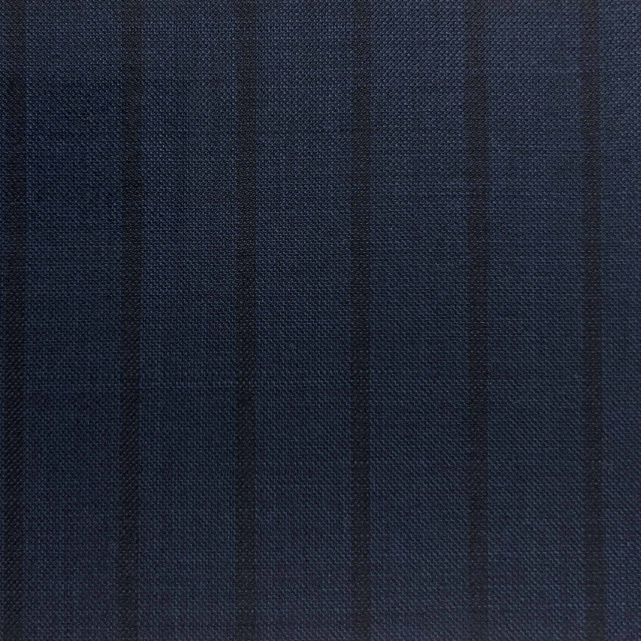 Westwood Hart Online Custom Hand Tailor Suits Sportcoats Trousers Waistcoats Overcoats Navy With 3/4" Wide Bold Self Stripes Design