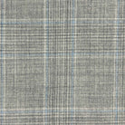 Westwood Hart Online Custom Hand Tailor Suits Sportcoats Trousers Waistcoats Overcoats Light Grey Prince Of Wales Glen Plaid With Blue Windowpane