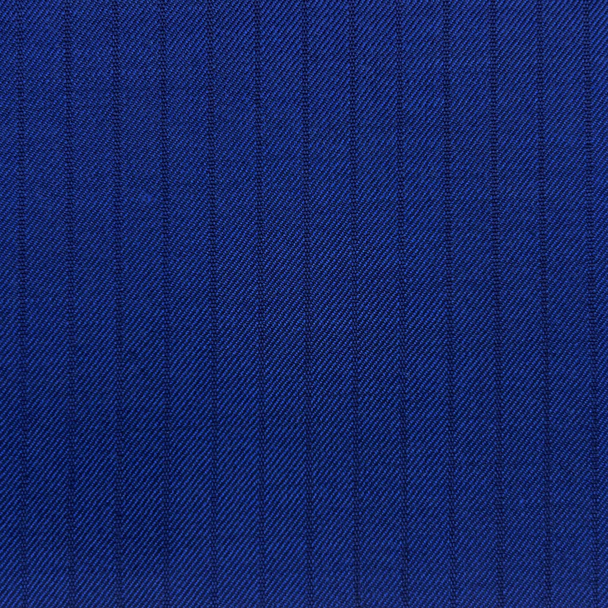 Westwood Hart Online Custom Hand Tailor Suits Sportcoats Trousers Waistcoats Overcoats Cobalt Blue Self Stripes Design