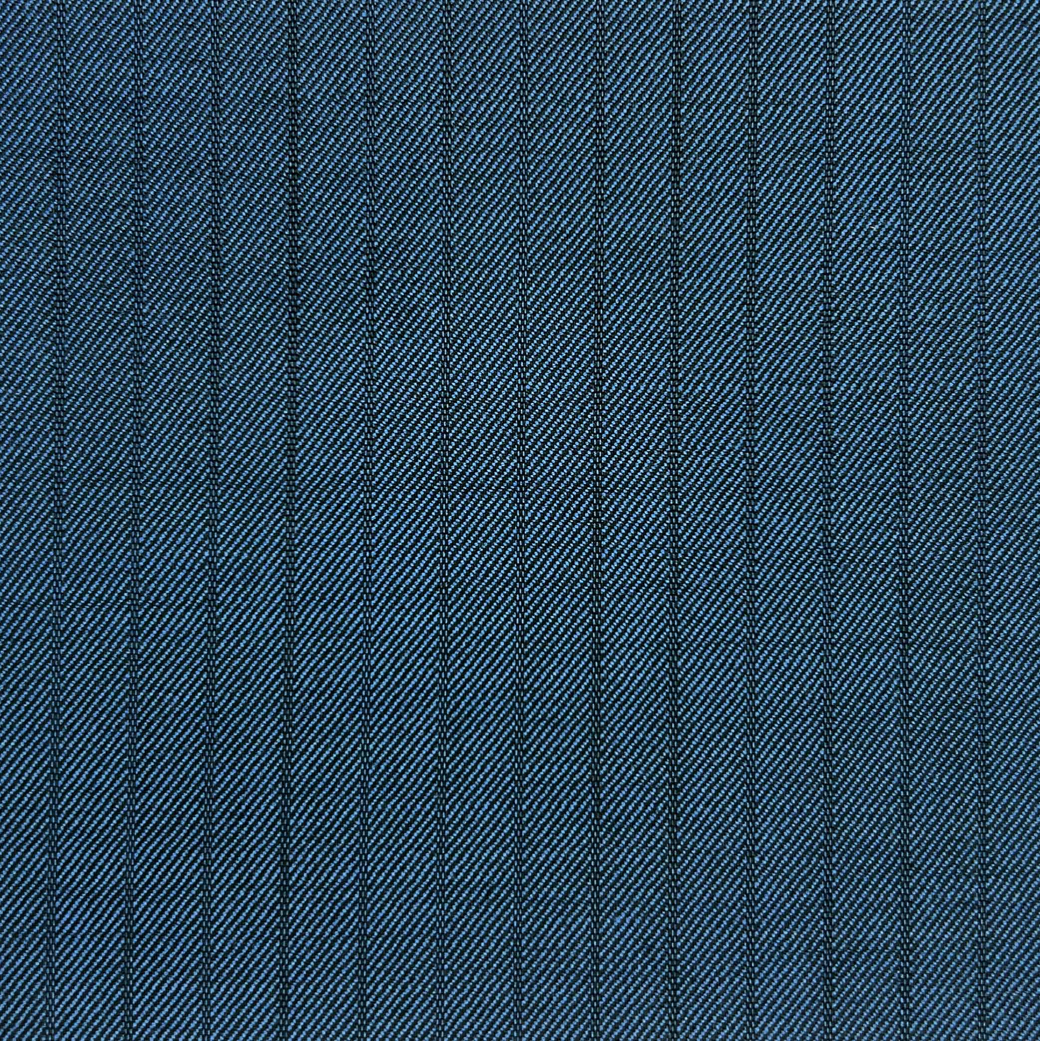 Westwood Hart Online Custom Hand Tailor Suits Sportcoats Trousers Waistcoats Overcoats Ocean Blue Self Stripes Design