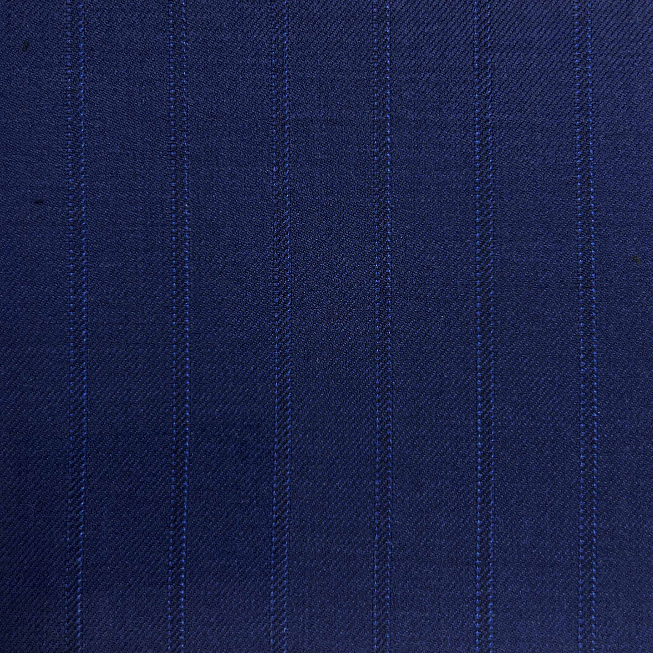 Westwood Hart Online Custom Hand Tailor Suits Sportcoats Trousers Waistcoats Overcoats Navy 5/8" Wide Double Stripes Design