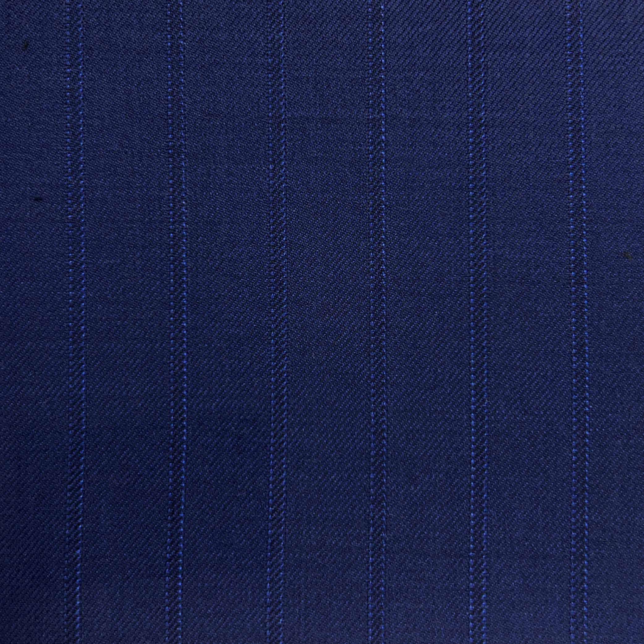 Westwood Hart Online Custom Hand Tailor Suits Sportcoats Trousers Waistcoats Overcoats Navy 5/8" Wide Double Stripes Design