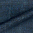 Westwood Hart Online Custom Hand Tailor Suits Sportcoats Trousers Waistcoats Overcoats Aegean Blue With Fine Self Windowpane