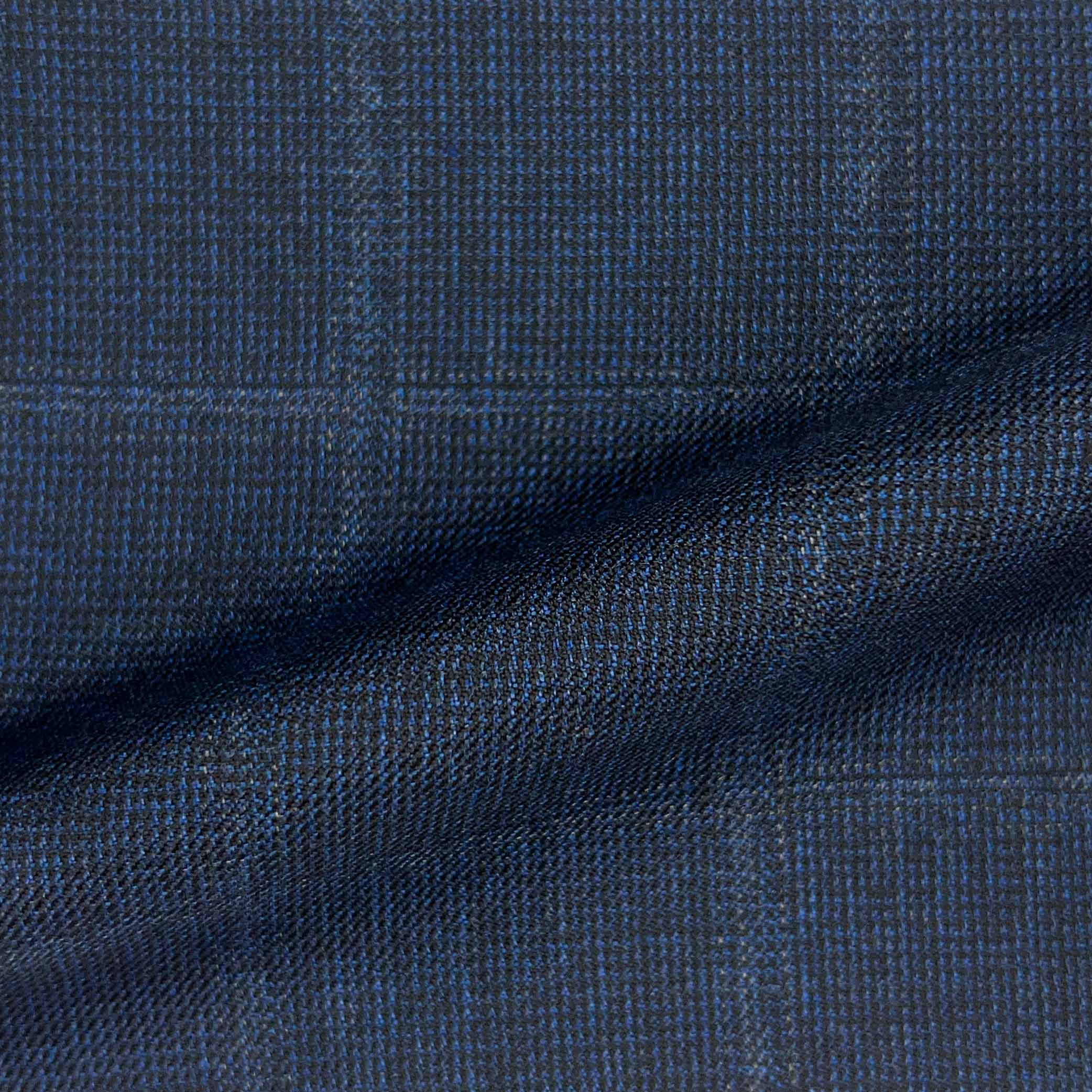 Westwood Hart Online Custom Hand Tailor Suits Sportcoats Trousers Waistcoats Overcoats Navy With Fine Self Windowpane