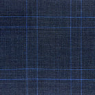 Westwood Hart Online Custom Hand Tailor Suits Sportcoats Trousers Waistcoats Overcoats Steel Navy With Royal Blue Plaid