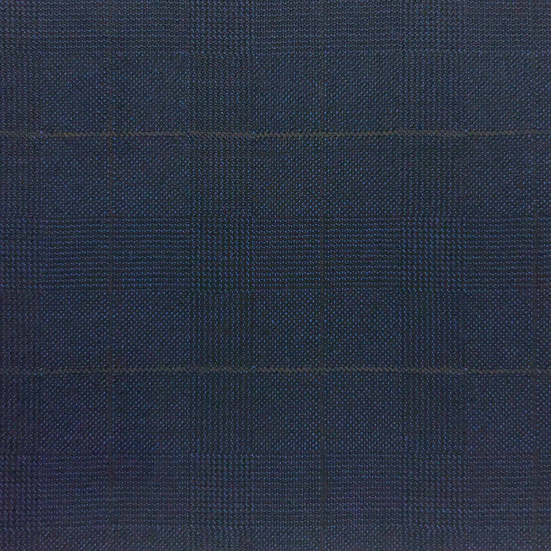 Westwood Hart Online Custom Hand Tailor Suits Sportcoats Trousers Waistcoats Overcoats Midnight Navy Black WINDOWPANE PRINCE OF WALES GLEN PLAID Design