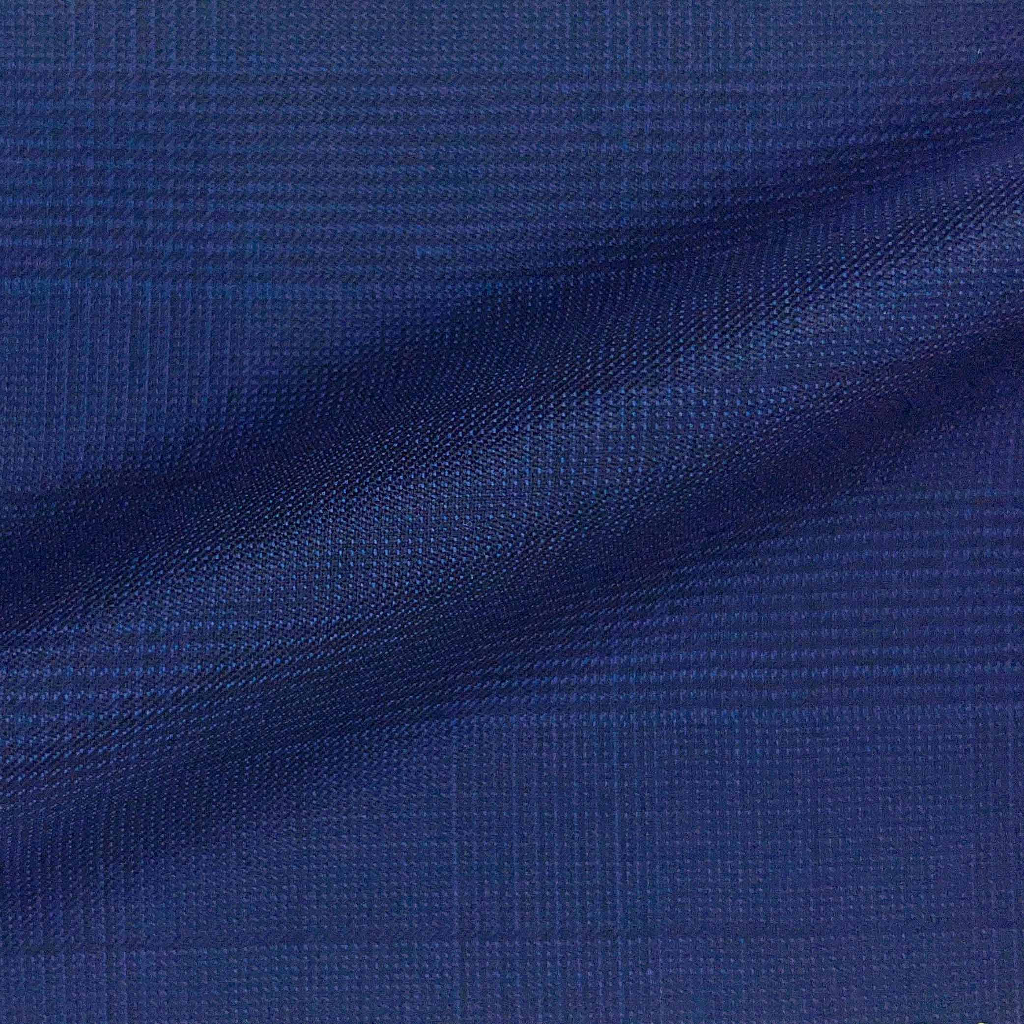 Westwood Hart Online Custom Hand Tailor Suits Sportcoats Trousers Waistcoats Overcoats Royal Blue Navy Blue WINDOWPANE PRINCE OF WALES GLEN PLAID Design