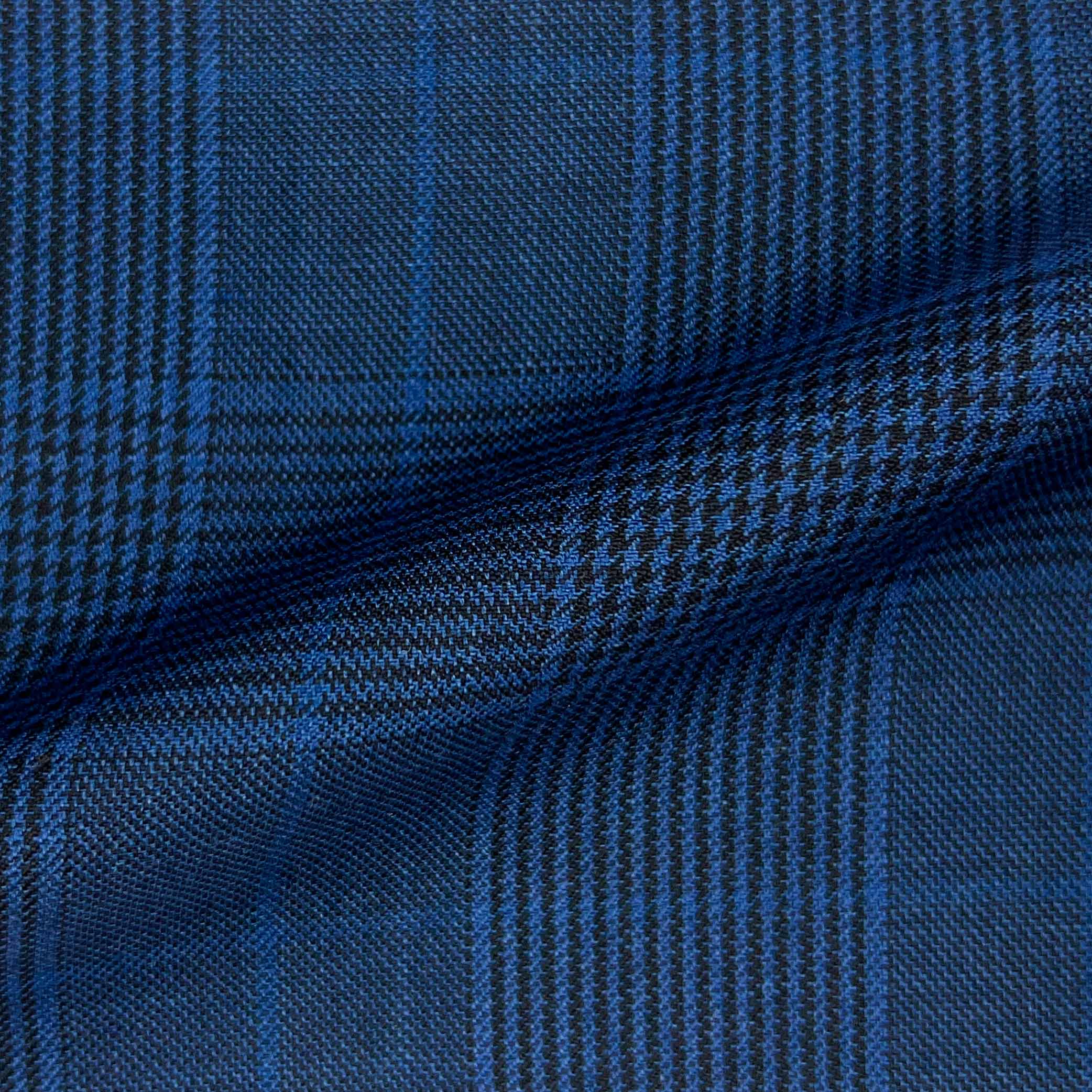 Westwood Hart Online Custom Hand Tailor Suits Sportcoats Trousers Waistcoats Overcoats Navy Large Prince Of Wales Glen Plaid Windowpane