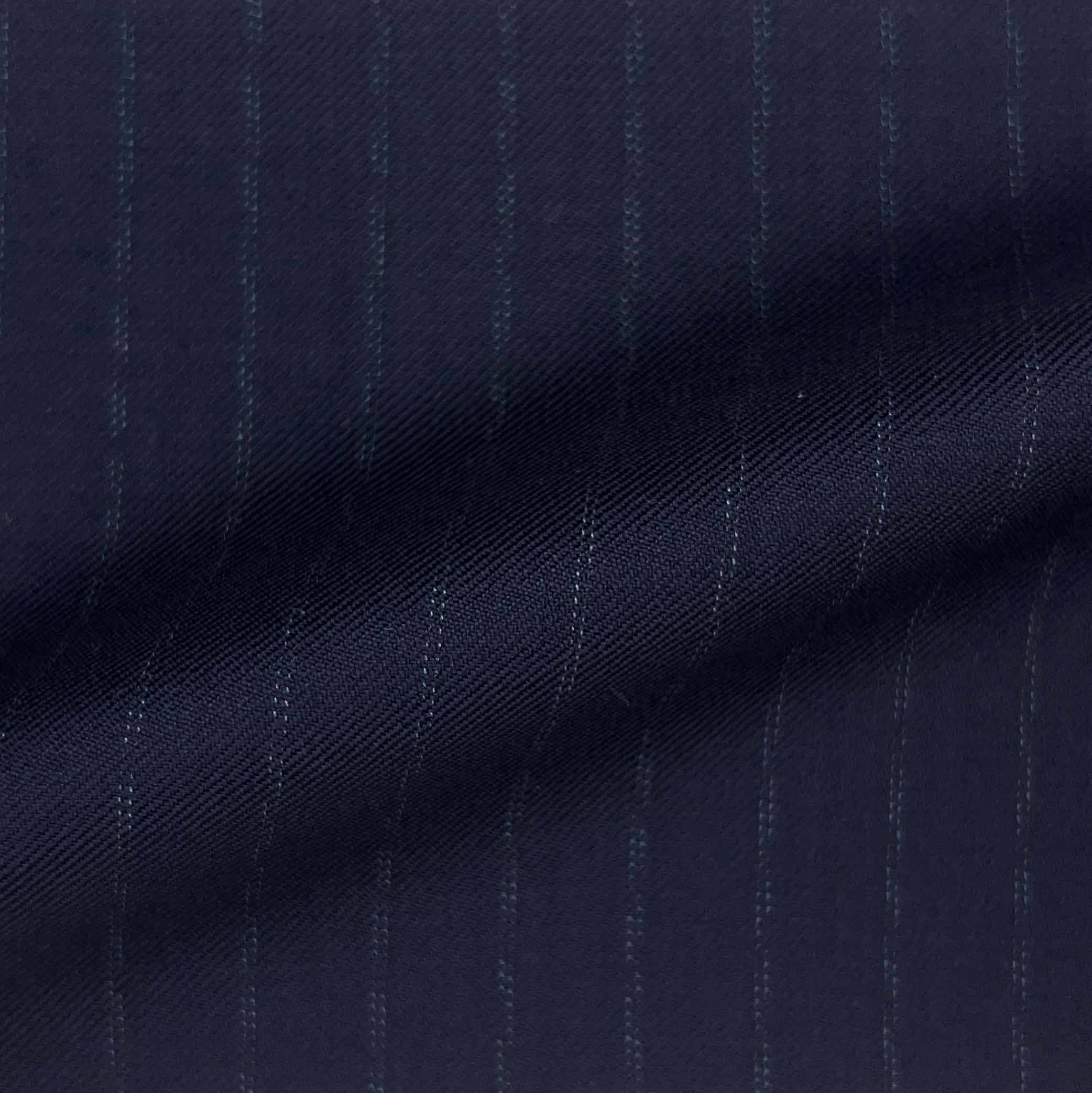 Westwood Hart Online Custom Hand Tailor Suits Sportcoats Trousers Waistcoats Overcoats Navy Blue Double Pinstripes Design