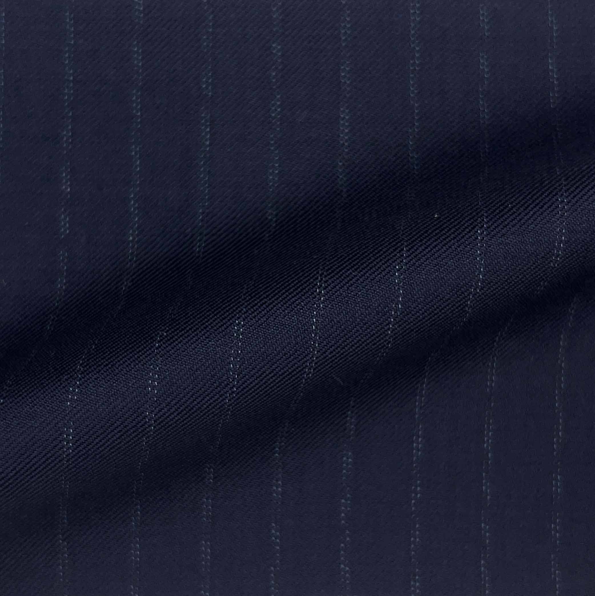 Westwood Hart Online Custom Hand Tailor Suits Sportcoats Trousers Waistcoats Overcoats Navy Blue Double Pinstripes Design