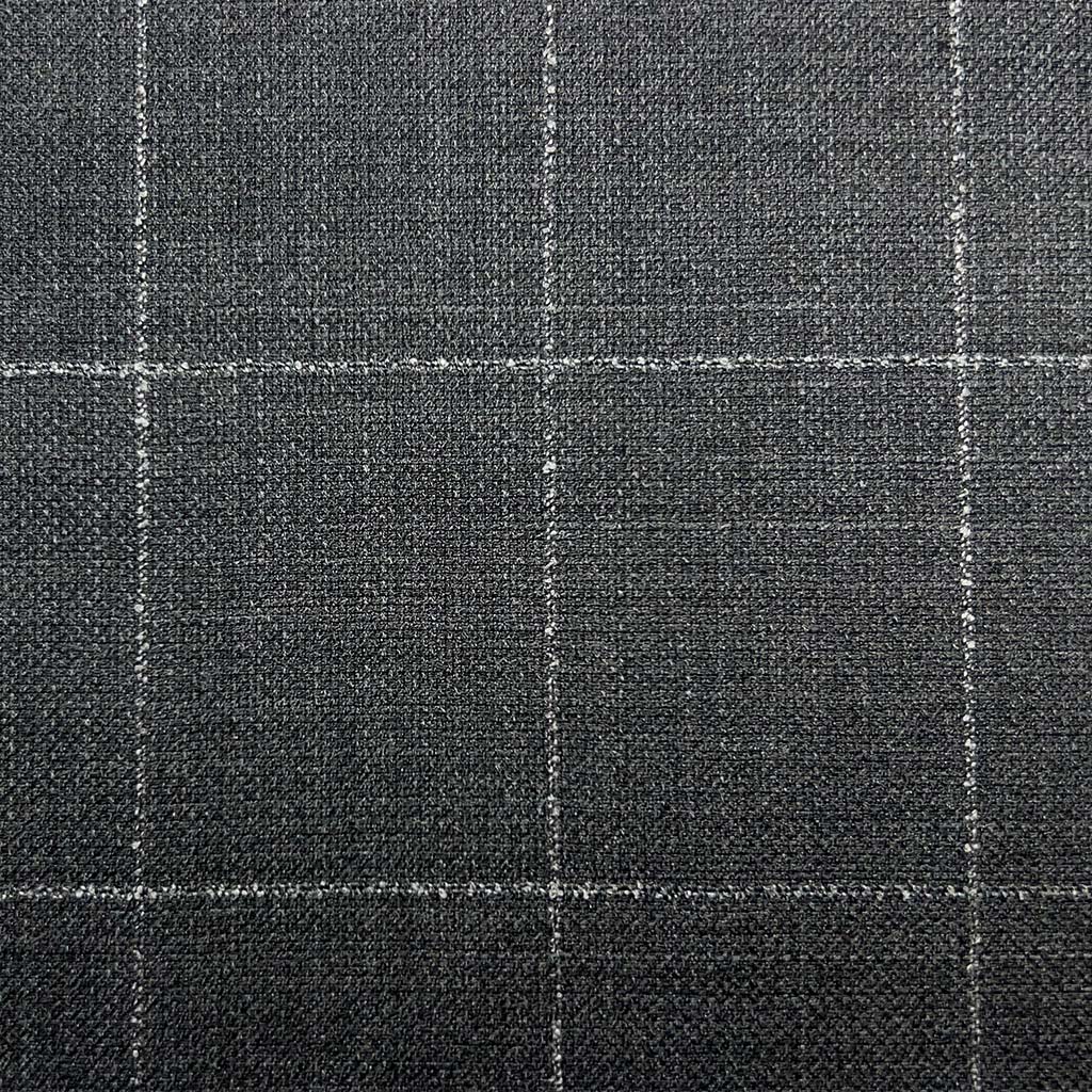 Westwood Hart Online Custom Hand Tailor Suits Sportcoats Trousers Waistcoats Overcoats Made To Measure Formalwear Tuxedo Dark Grey Windowpane With Comfort Stretch