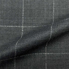 Westwood Hart Online Custom Hand Tailor Suits Sportcoats Trousers Waistcoats Overcoats Made To Measure Formalwear Tuxedo Dark Grey Windowpane With Comfort Stretch