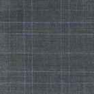 Westwood Hart Online Custom Hand Tailor Suits Sportcoats Trousers Waistcoats Overcoats Made To Measure Formalwear Tuxedo Charcoal Grey With Royal Blue Glen Plaid With Comfort Stretch