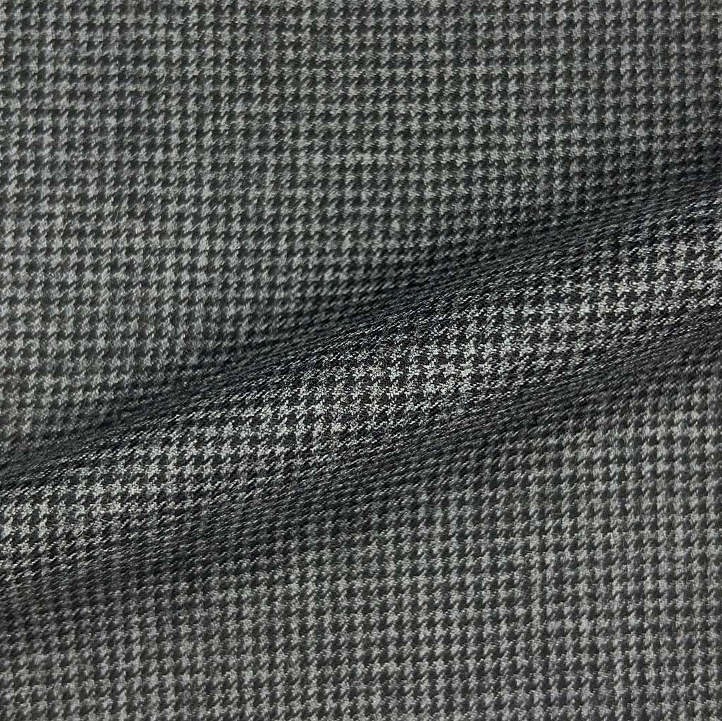 Westwood Hart Online Custom Hand Tailor Suits Sportcoats Trousers Waistcoats Overcoats Made To Measure Formalwear Tuxedo Charcoal Grey Houndstooth Flannel With Comfort Stretch