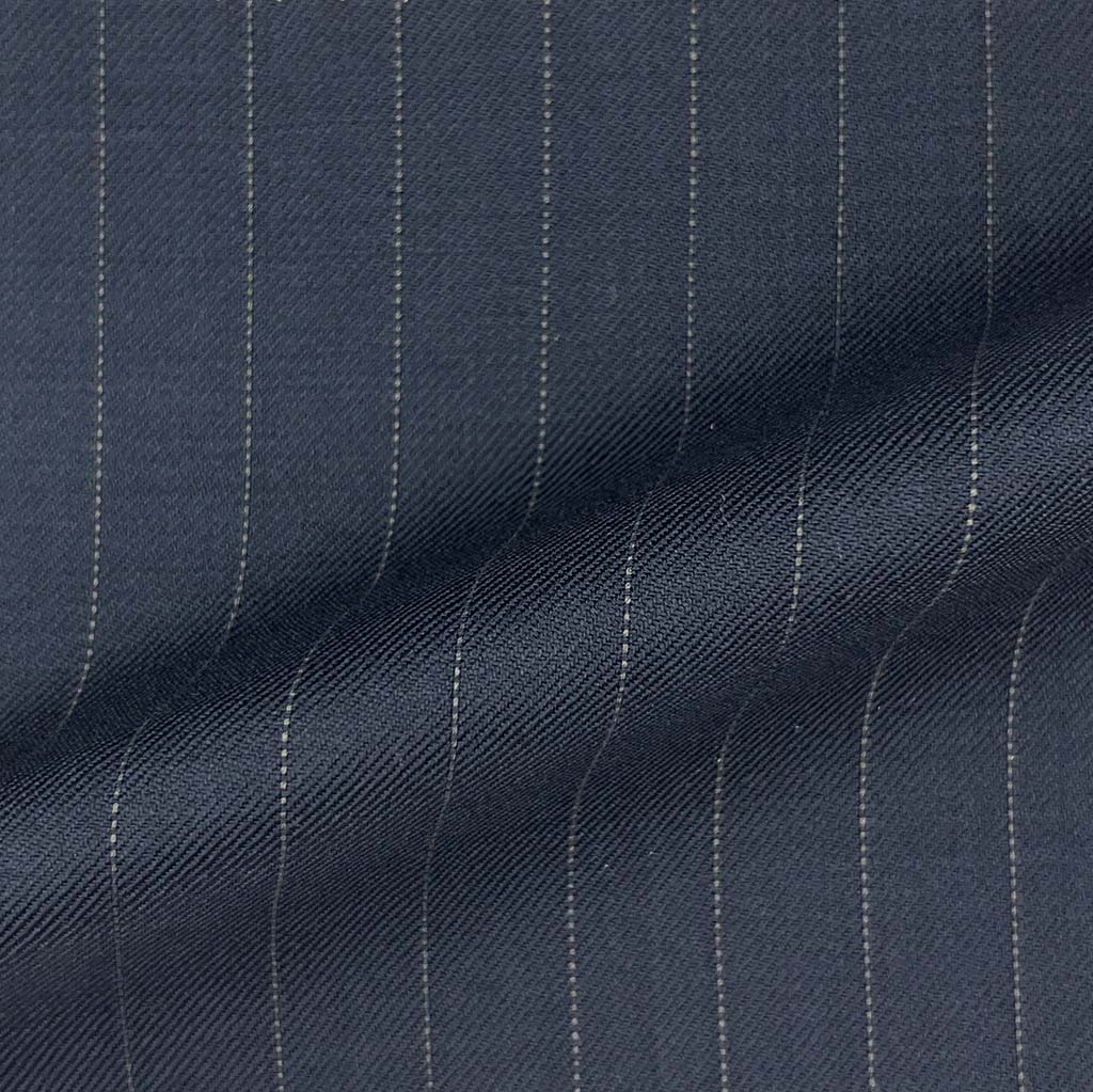 Westwood Hart Online Custom Hand Tailor Suits Sportcoats Trousers Waistcoats Overcoats Made To Measure Formalwear Tuxedo Midnight Blue Pinstripe With Comfort Stretch
