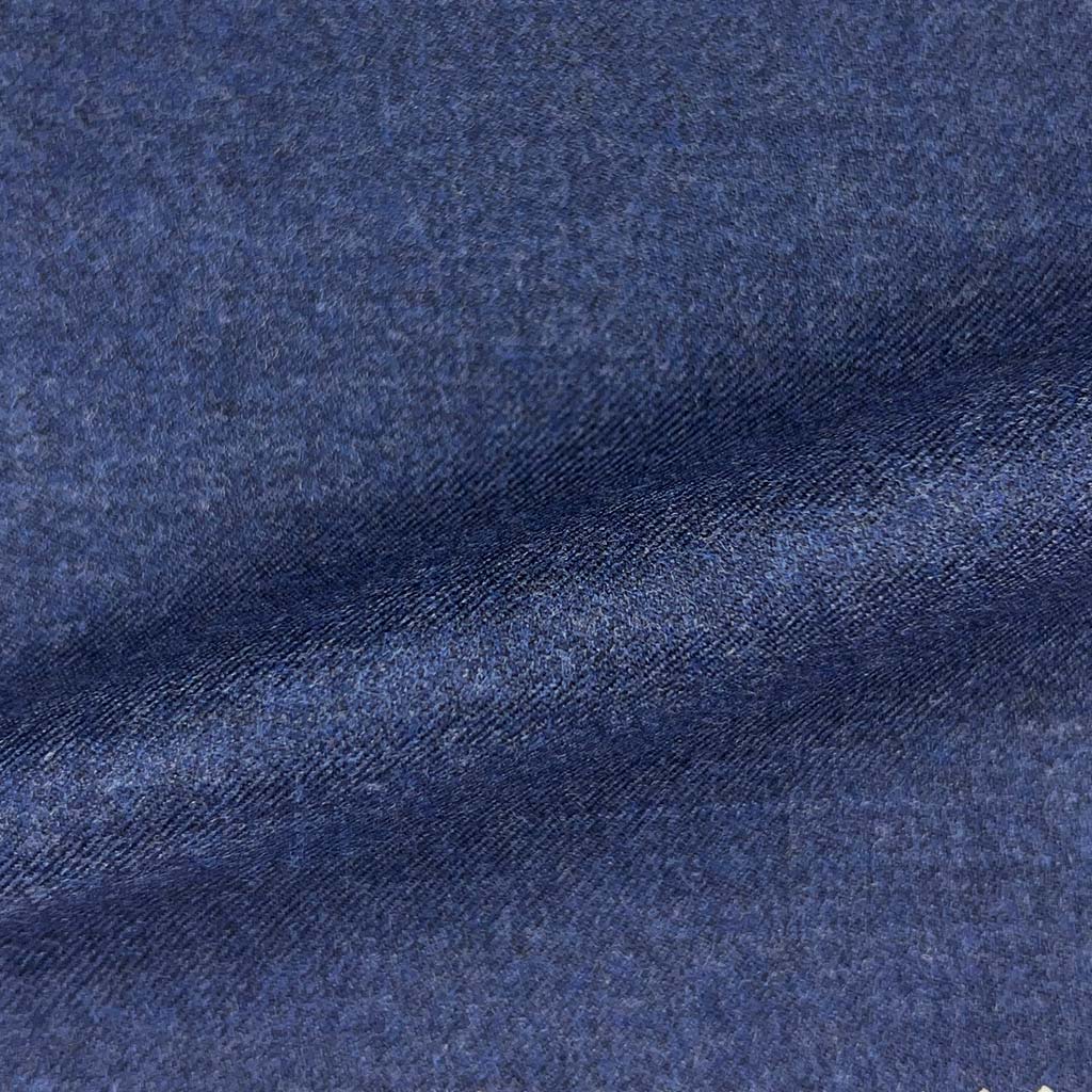 Westwood Hart Online Custom Hand Tailor Suits Sportcoats Trousers Waistcoats Overcoats Made To Measure Formalwear Tuxedo Aegean Blue Plain Weave Flannel With Comfort Stretch