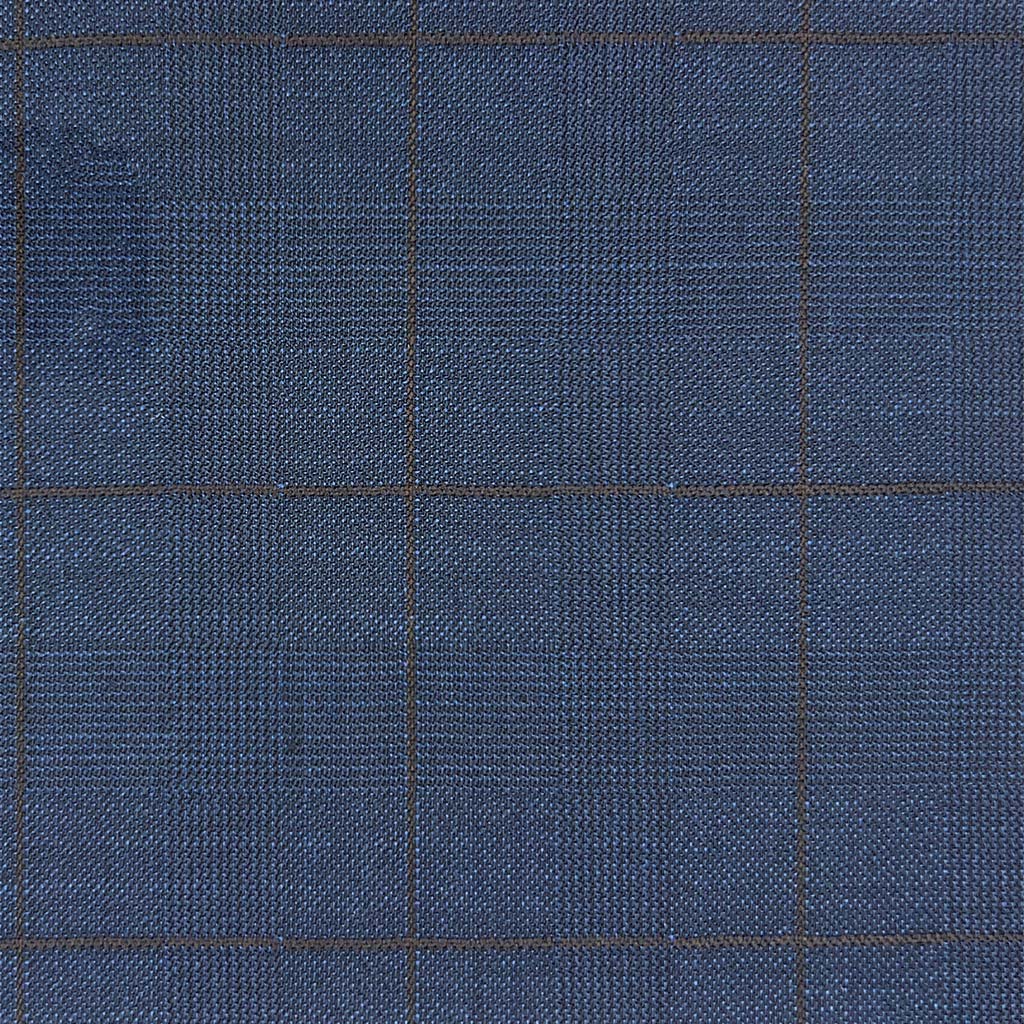 Westwood Hart Online Custom Hand Tailor Suits Sportcoats Trousers Waistcoats Overcoats Made To Measure Formalwear Tuxedo Navy Glen Plaid With Chocolate Brown Windowpane With Comfort Stretch
