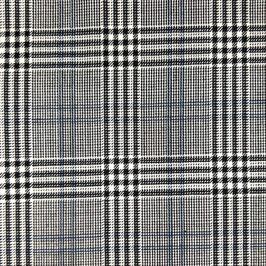 Grey Glen Plaid With Navy Double Windowpane With Comfort Stretch