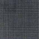 Westwood Hart Online Custom Hand Tailor Suits Sportcoats Trousers Waistcoats Overcoats Made To Measure Formalwear Tuxedo Charcoal Grey Glen Plaid With Navy Double Windowpane With Comfort Stretch