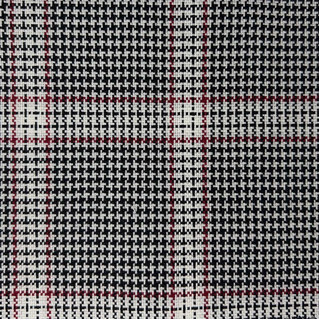 Westwood Hart Online Custom Hand Tailor Suits Sportcoats Trousers Waistcoats Overcoats Grey Houndstooth With Maroon Plaid
