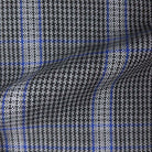 Westwood Hart Online Custom Hand Tailor Suits Sportcoats Trousers Waistcoats Overcoats Dark Grey Houndstooth With Blue Plaid