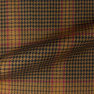Westwood Hart Online Custom Hand Tailor Suits Sportcoats Trousers Waistcoats Overcoats Golden Brown Houndstooth With Crimson Red Plaid