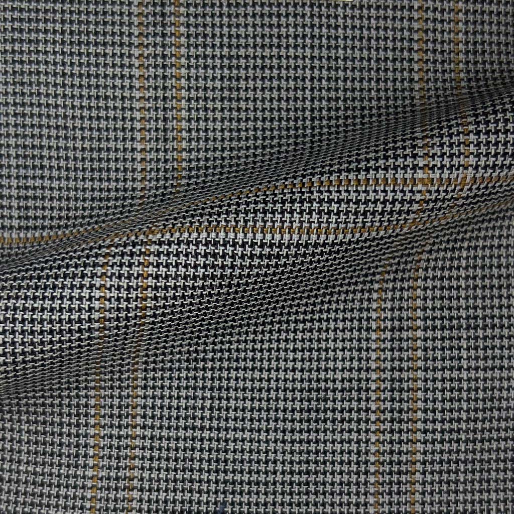 Westwood Hart Online Custom Hand Tailor Suits Sportcoats Trousers Waistcoats Overcoats Dark Grey Houndstooth With Brown Windowpane