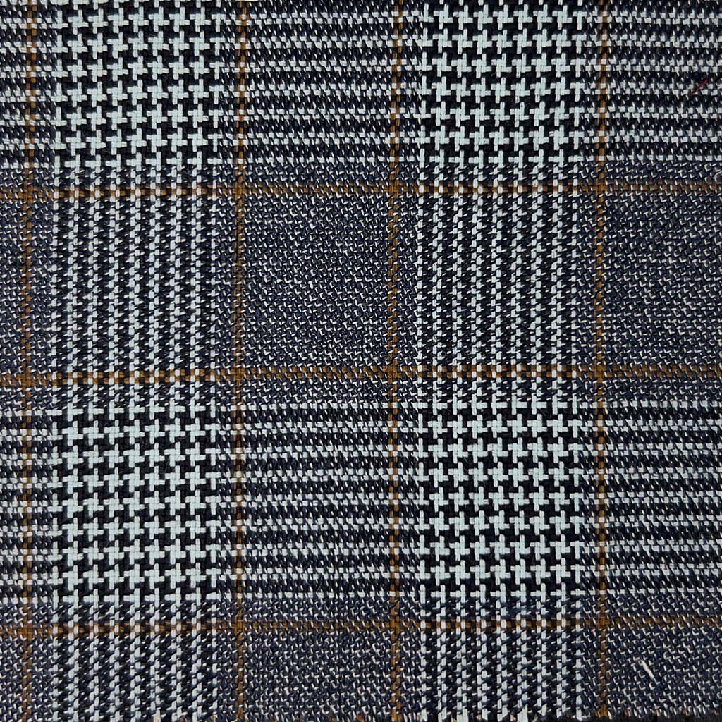 Westwood Hart Online Custom Hand Tailor Suits Sportcoats Trousers Waistcoats Overcoats Dark Grey Prince Of Wales Plaid With Brown Windowpane