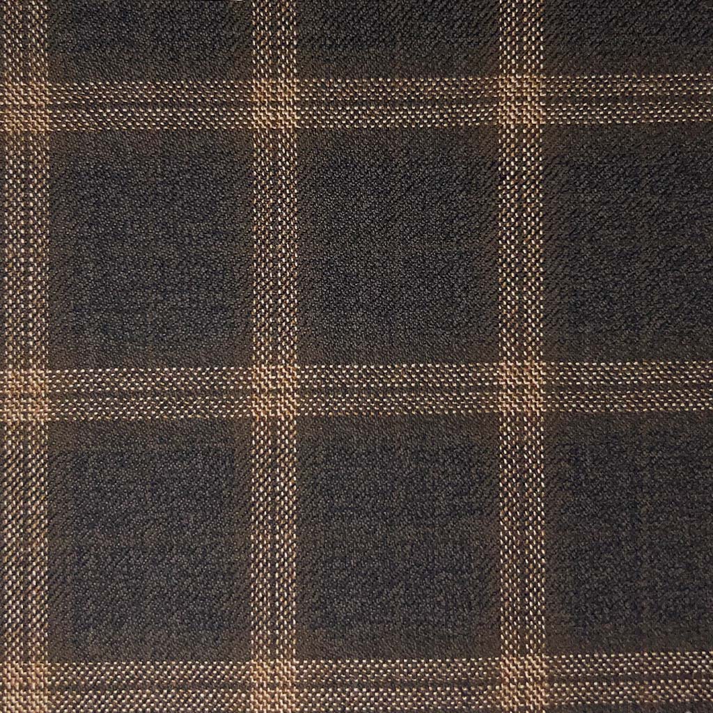 Westwood Hart Online Custom Hand Tailor Suits Sportcoats Trousers Waistcoats Overcoats Heather Brown With Tan Windowpane