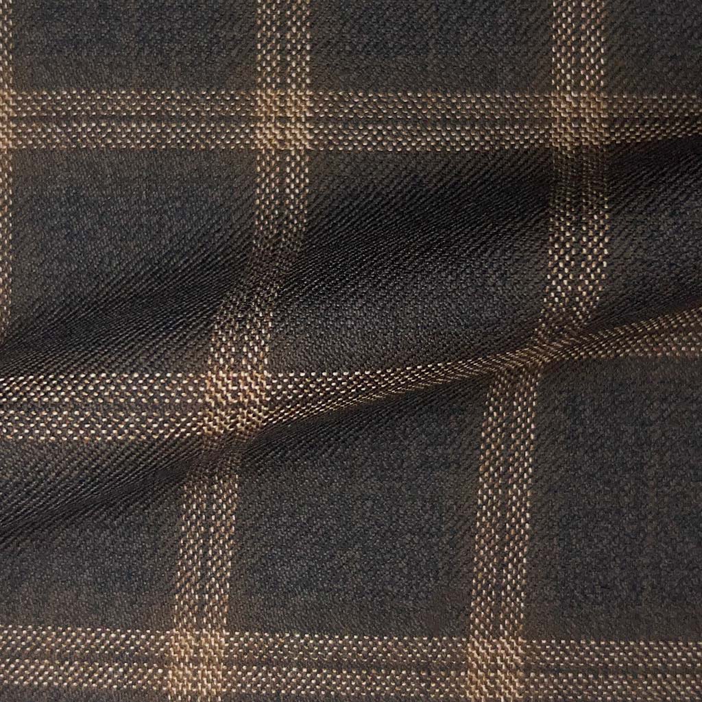 Westwood Hart Online Custom Hand Tailor Suits Sportcoats Trousers Waistcoats Overcoats Heather Brown With Tan Windowpane