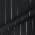 Vitale Barberis Canonico WOOL & MOHAIR Westwood Hart Online Custom Hand Tailor Suits Sportcoats Trousers Waistcoats Overcoats Made To Measure Formalwear Tuxedo Black 5/8" Wide Pinstripes