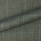Westwood Hart Online Custom Hand Tailor Suits Sportcoats Trousers Waistcoats Overcoats Steel Grey Blue Windowpane