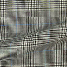 Westwood Hart Online Custom Hand Tailor Suits Sportcoats Trousers Waistcoats Overcoats Steel Grey Black White Prince Of Wales Plaid Medium Blue Windowpane