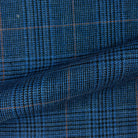 Westwood Hart Online Custom Hand Tailor Suits Sportcoats Trousers Waistcoats Overcoats Steel Grey Aqua Blue Prince Of Wales Plaid Peach Windowpane