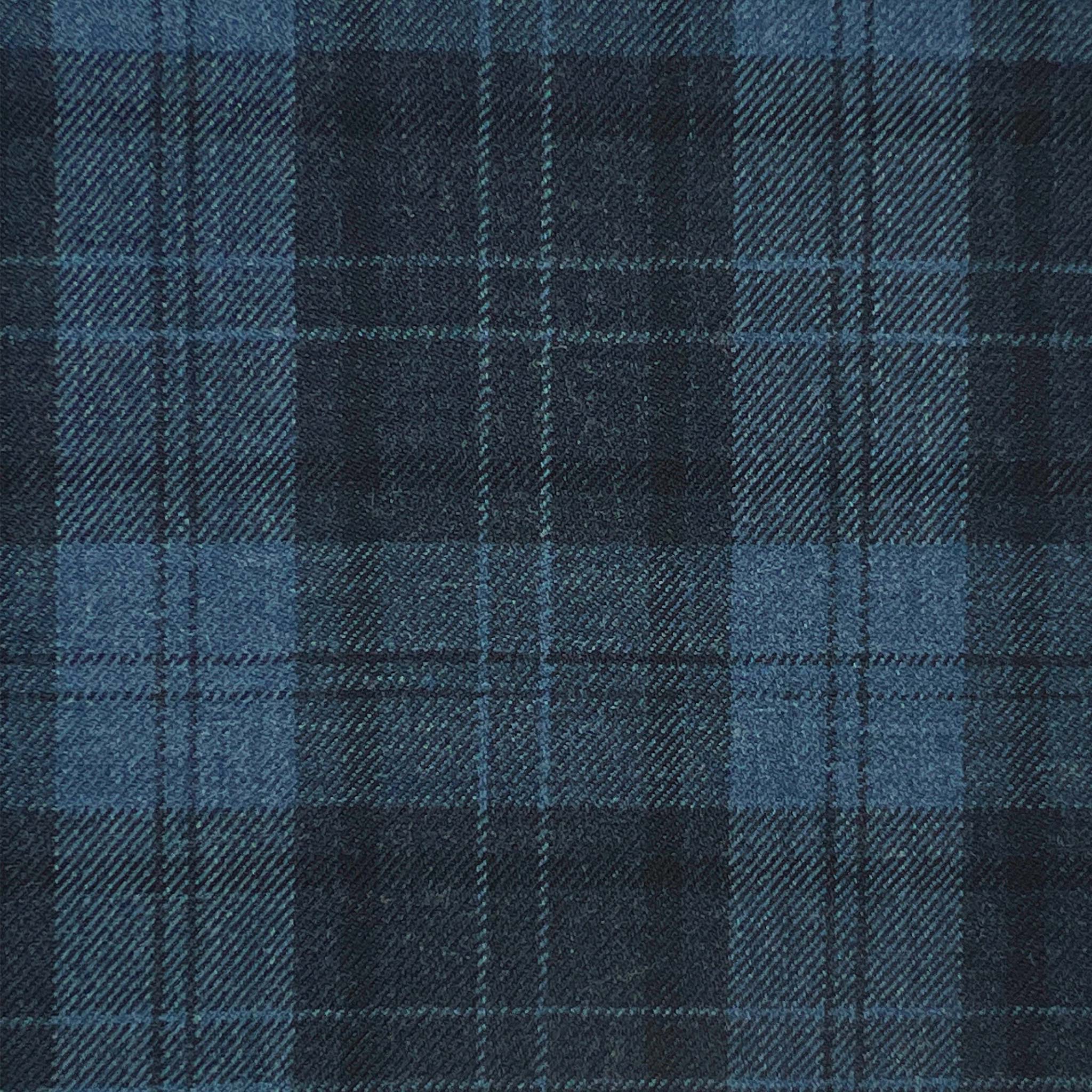 Westwood Hart Online Custom Hand Tailor Suits Sportcoats Trousers Waistcoats Overcoats Steel Blue Prince Of Wales Plaid Black Windowpane