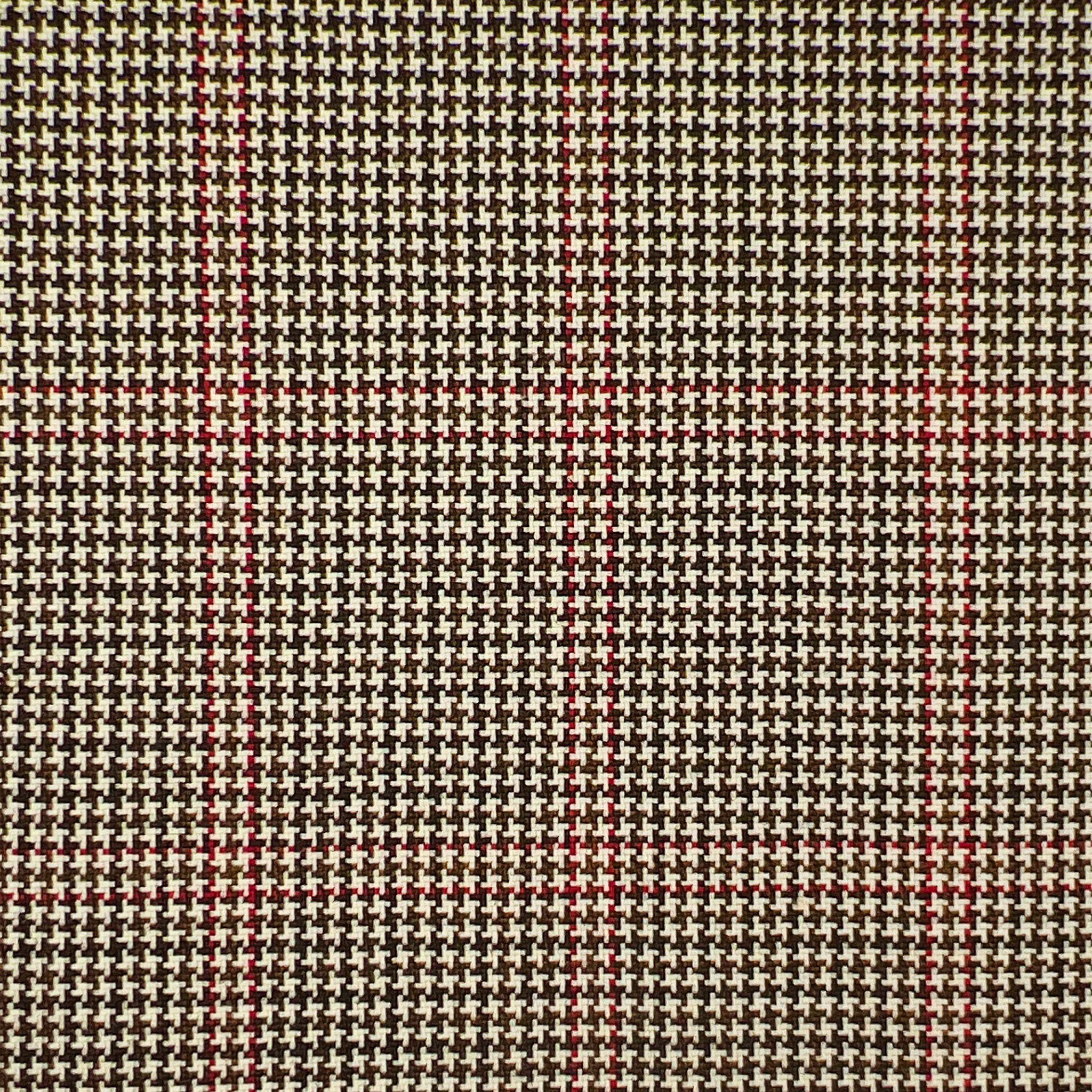 Westwood Hart Online Custom Hand Tailor Suits Sportcoats Trousers Waistcoats Overcoats Brown Houndstooth Pink Windowpane