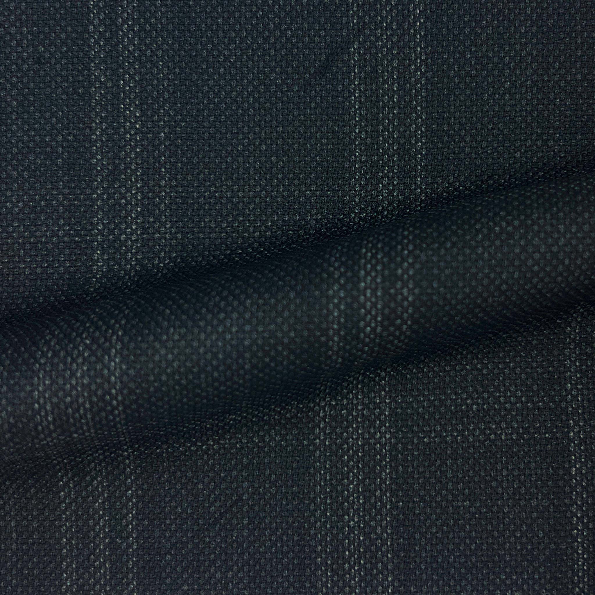 Charcoal Grey White Windowpane Wool Menswear Suit