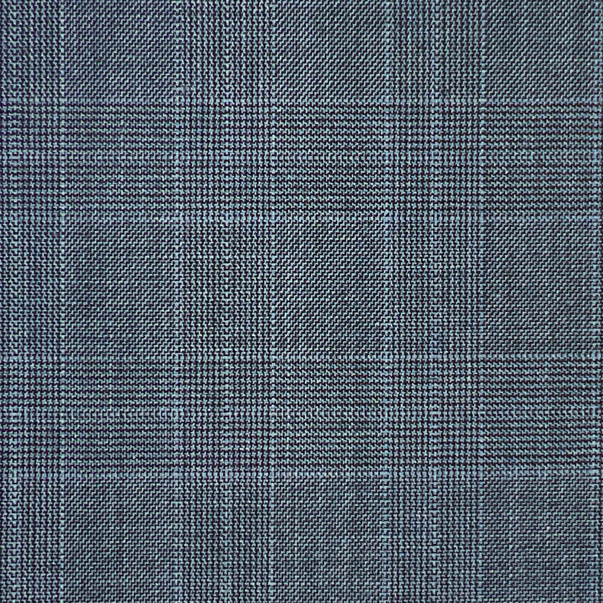 Steel Grey Prince Of Wales Plaid Wool Menswear Suit