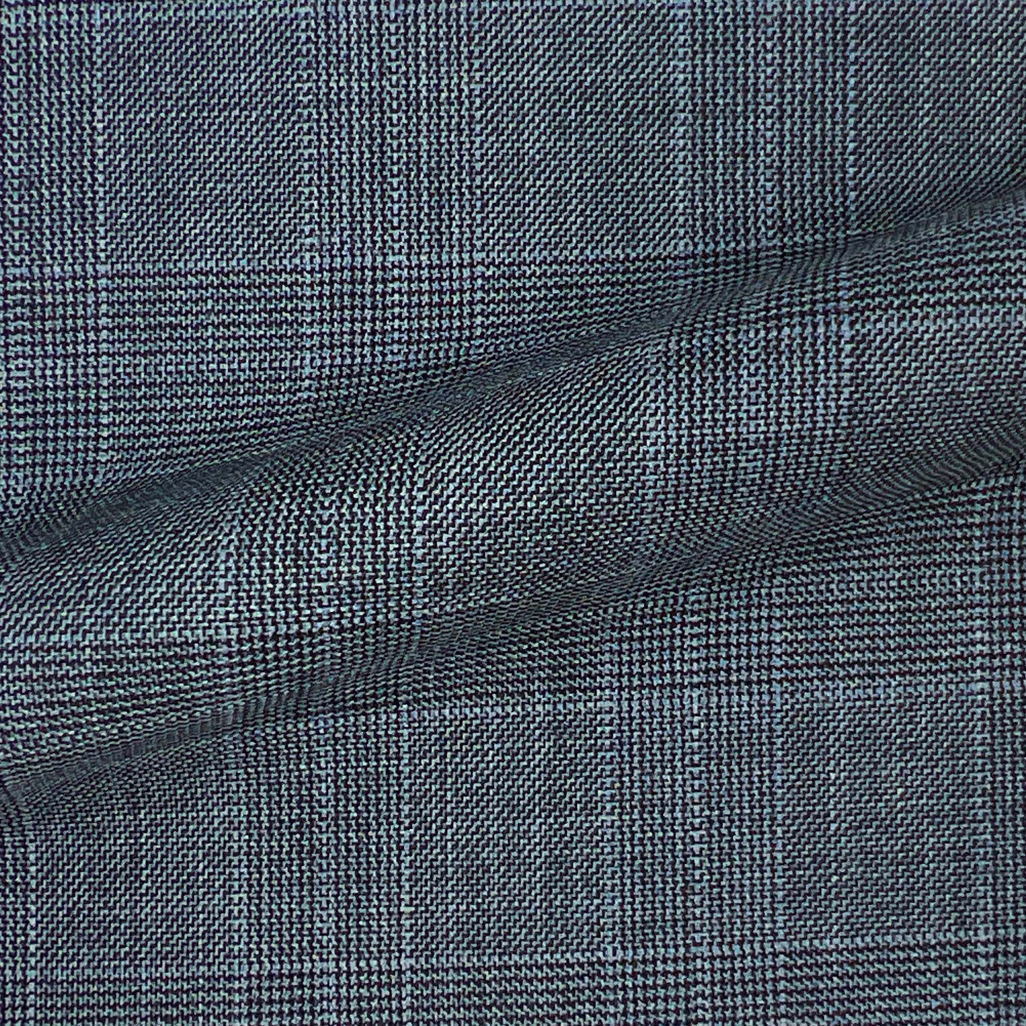Steel Grey Prince Of Wales Plaid Wool Menswear Suit