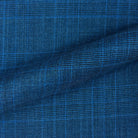 Steel Blue Prince Of Wales Plaid Wool Menswear Suit