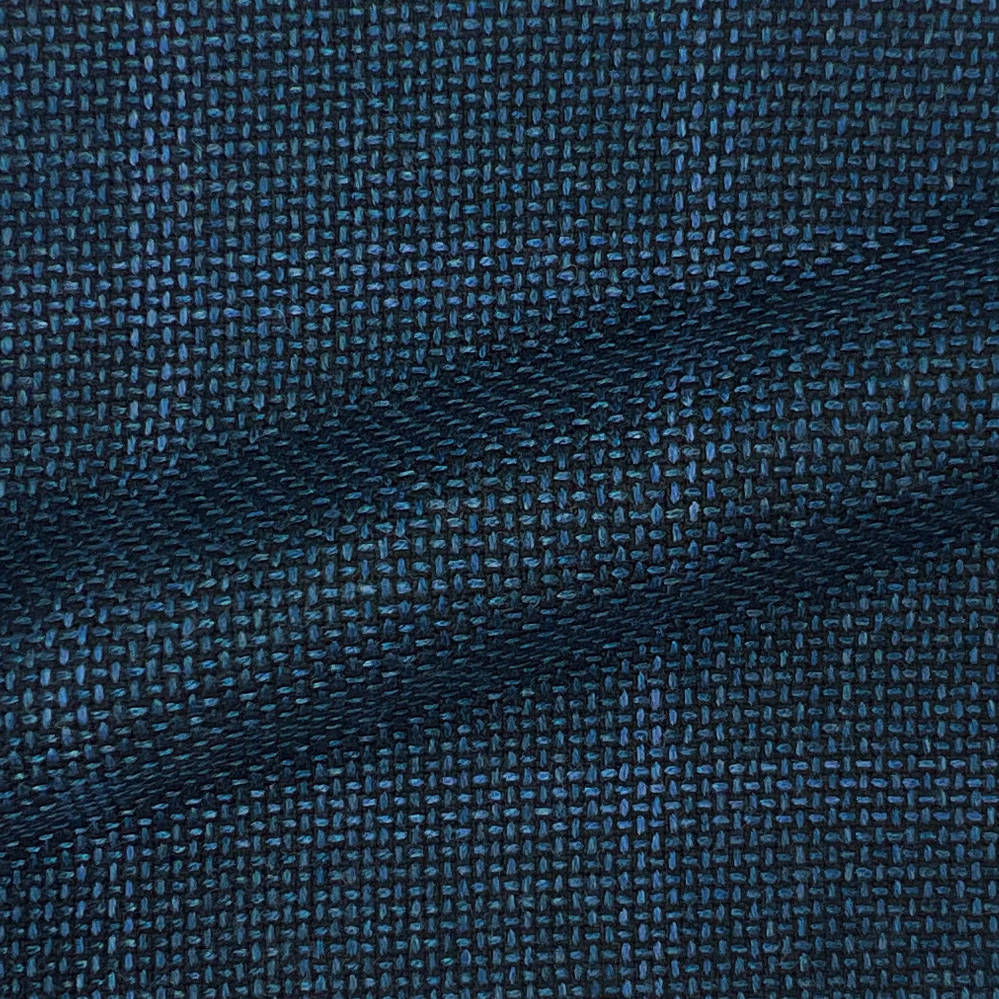 Steel Blue Hopsack Windowpane Wool Menswear Suit