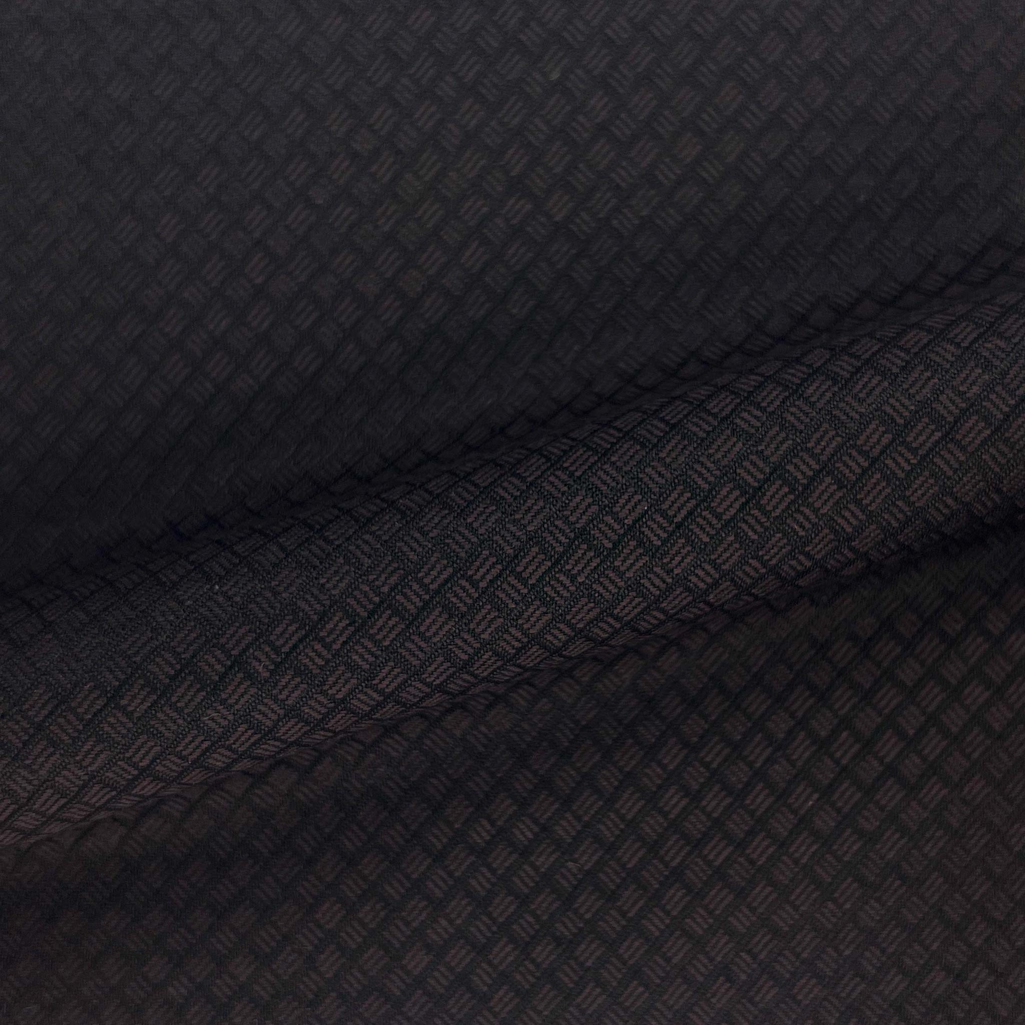 Chocolate Brown Jacquard Wool Menswear Suit